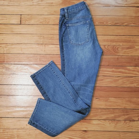 J Crew NWOT "Sample" High Waist VTG Straight Two-Toned Panels Distressed Sz 25 - Picture 4 of 10